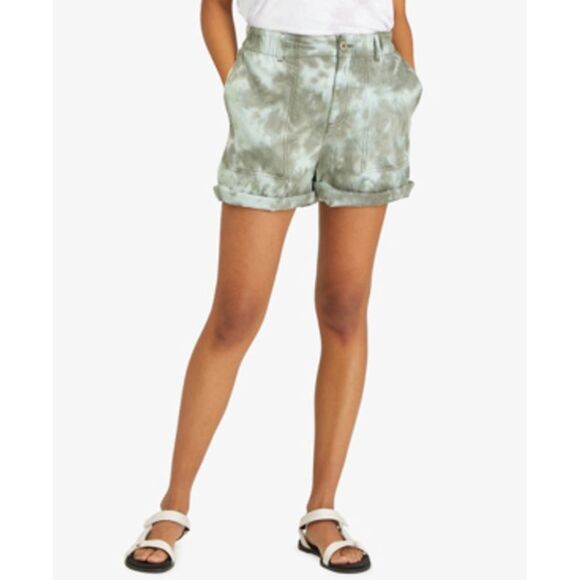 Sanctuary Helious Tie-dye Pocket Shorts In Organic Green 28 - Picture 2 of 3
